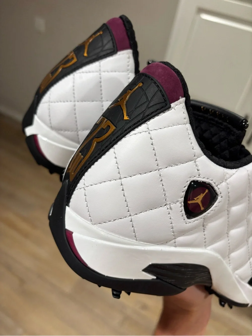 Air Jordan 14 Retro Golf ‘Bordeaux’ Men’s Size 9.5 Golf Cleats NEW! IB1828-100